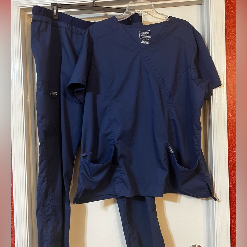 Cherokee 3xl navy scrub set